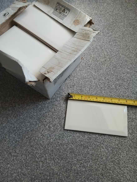Photo of free Cream subway tiles (35 total) (Coity CF35) #1