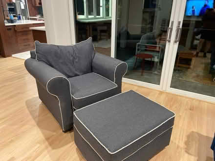 Photo of free Stuffed chair with ottoman (North Decatur) #1