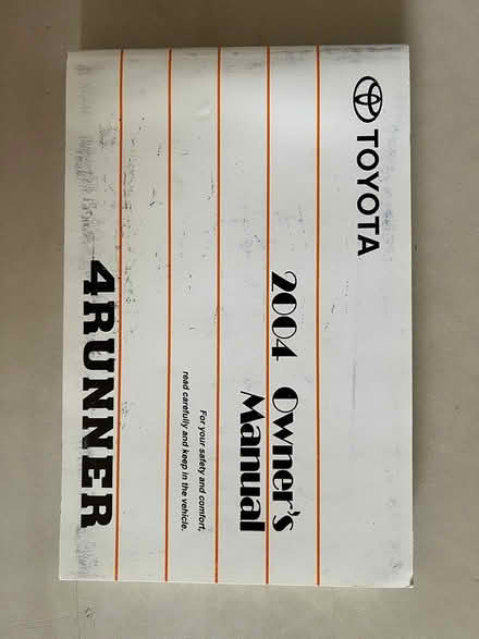 Photo of free 2004 Toyota 4Runner Owners Manual (E Evans Ave & S Colorado Blvd) #1