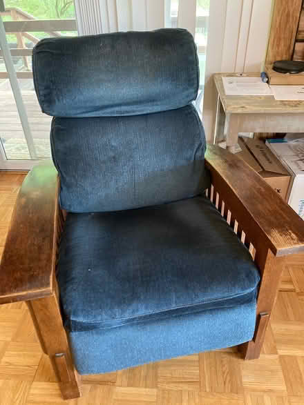 Photo of free Flexsteel Recliner with wooden arms (Enfield)