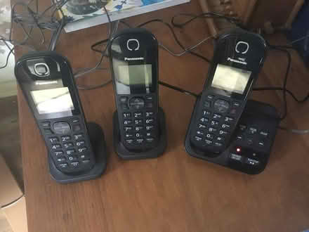 Photo of free Set of 3 Panasonic cordless phone (Malvern Link WR13) #1