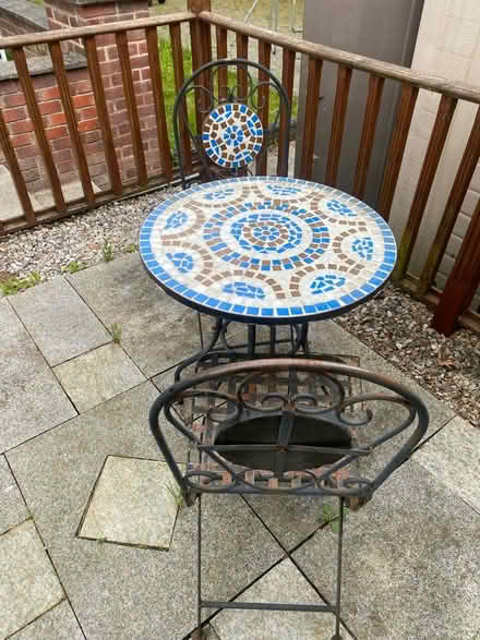 Photo of free Cast iron bistro table and chairs (SK7 Bramhall) #1