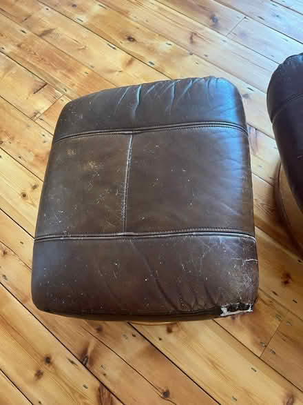 Photo of free Swivel Leather chair & footstool (Cheam) #4