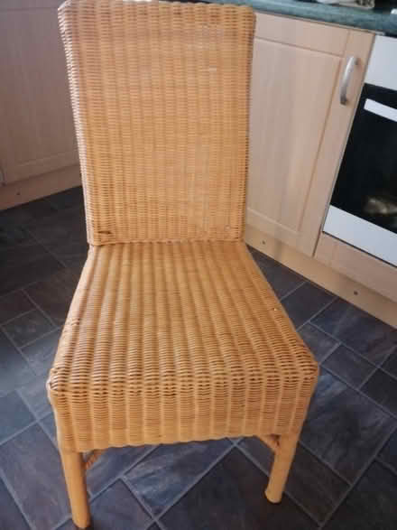 Photo of free 4 x Wicker dining chairs with cushions (Lords Wood ME5) #2