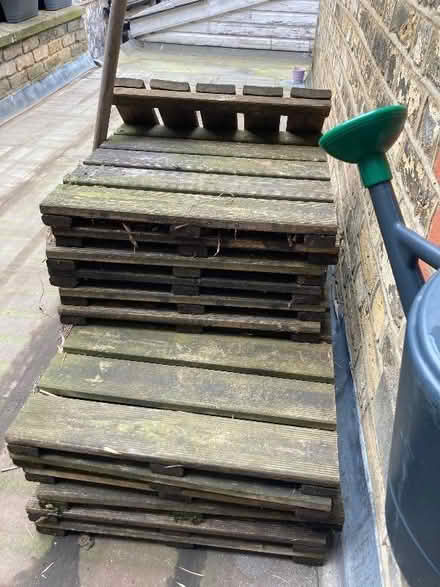 Photo of free Wooden slatted decking squares (Abbeville Village SW4) #1