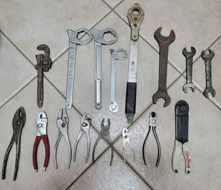 Photo of free Various pliers and wrenches (Near Mississippi and Dayton) #1