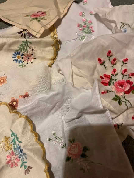 Photo of free Vintage table cloths and embroidery pieces (Sutton Farm SY2) #1