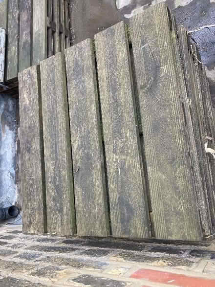 Photo of free Wooden slatted decking squares (Abbeville Village SW4) #2