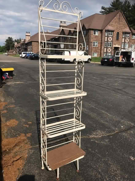 Photo of free Tall metal display shelf (Kilgor & Westnedge) #1