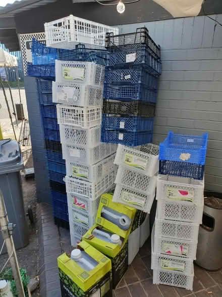 Photo of free Large collection of stacking crates (SE14) #1