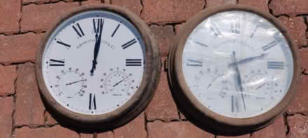Photo of free Outdoor clocks - broken housing (Steventon OX13) #1