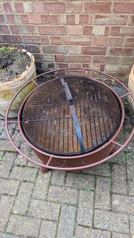 Photo of free Metal fire pit approx. 75cm wide by 40cm tall (Upper Gravenhurst MK45) #2