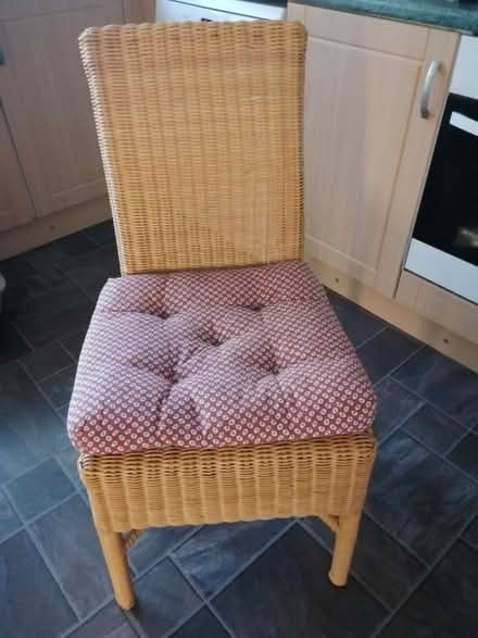 Photo of free 4x Wicker dining chairs with cushions (Lords Wood ME5) #1