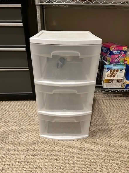 Photo of free White Plastic Drawers (North Medford) #1