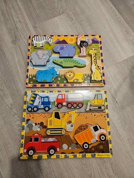 Photo of free Melissa and Doug 2 wooden puzzles (Larchmont) #1