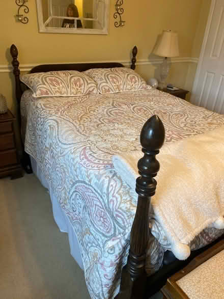 Photo of free Full size bed frame/headboard (Oakland) #3