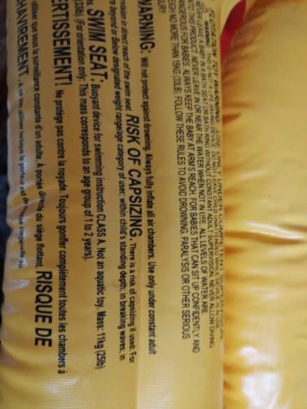 Photo of free Swim seat x2 (Corsham) #3