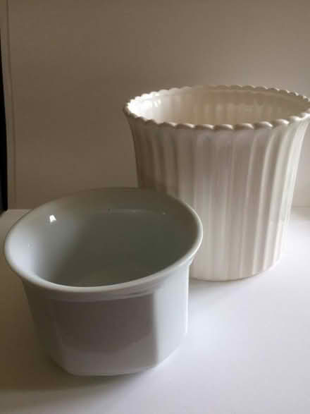Photo of free 2 x Ceramic Planters (St James, South Elmham IP19) #1