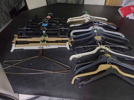 Photo of free Assorted coat hangers (Woodley SK6) #1