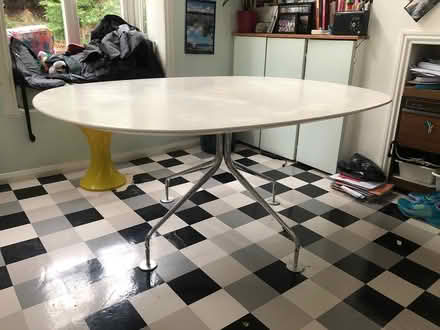 Photo of free Big oval table- chrome central legs (Bromley BR1) #1