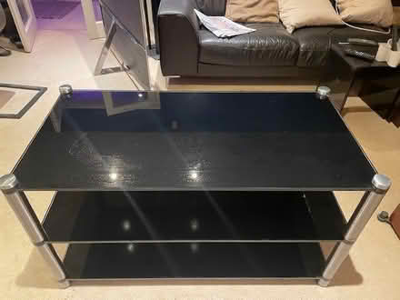 Photo of free TV and Audio stand - Glass and Chrome (Headington OX3) #2