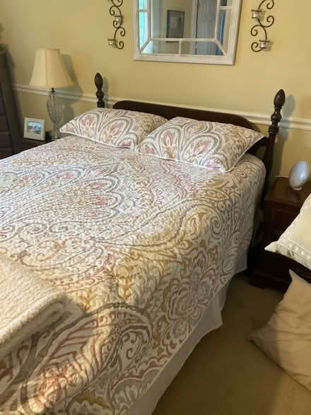 Photo of free Full size bed frame/headboard (Oakland) #1