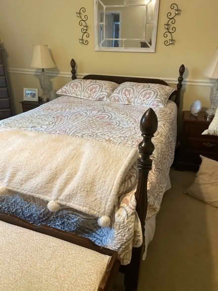 Photo of free Full size bed frame/headboard (Oakland) #2