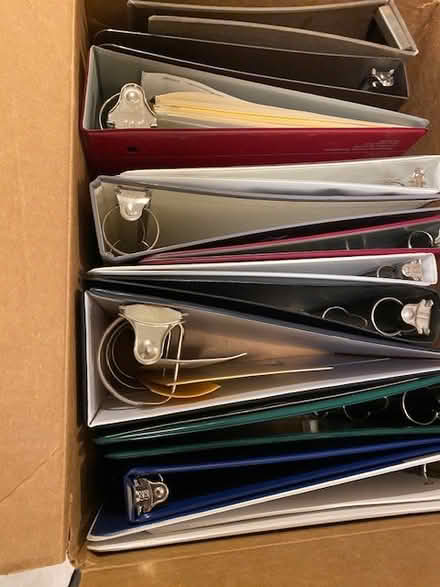 Photo of free 3-Ring Binders (12) (Purcellville, VA 20132) #1