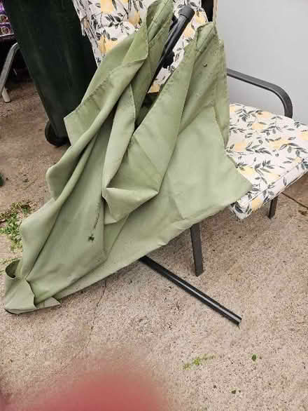 Photo of free Large garden brolly, faded but still life in it. Both poles base (Binley CV3) #2