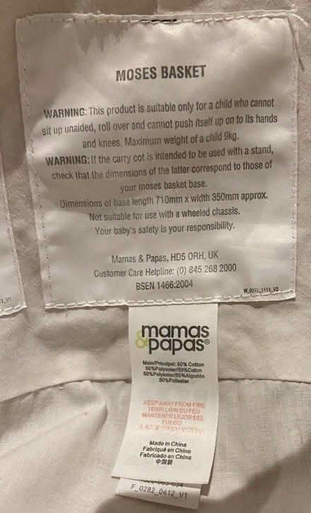 Photo of free Mamas and papas Moses basket (Brookwood GU24) #3