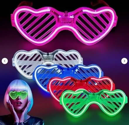 Photo of free 2 x WHITE Neon Light Up Glasses Party LED Shutter Shade (Hoddesdon EN11) #1