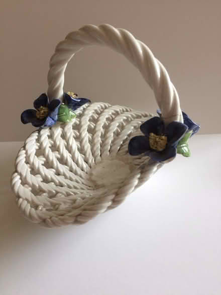 Photo of free Capodemonte Style Lattice Ceramic Basket (St James, South Elmham IP19) #1