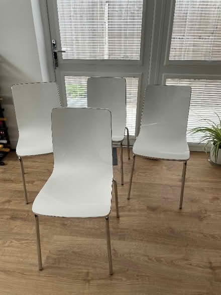 Photo of free 4 stackable chairs (Warden Hill GL51) #1