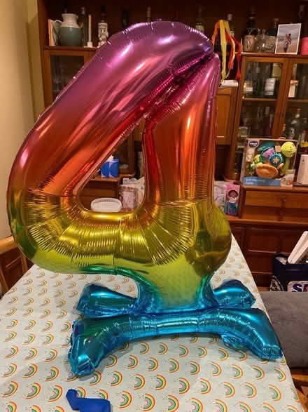 Photo of free ‘4’ shaped balloon (Brookwood GU24) #1