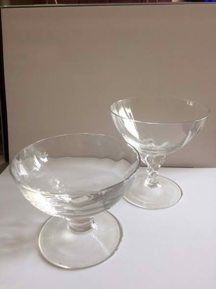 Photo of free 2 x Vintage Glass Sundae Dishes (St James, South Elmham IP19) #1