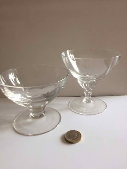 Photo of free 2 x Vintage Glass Sundae Dishes (St James, South Elmham IP19) #2
