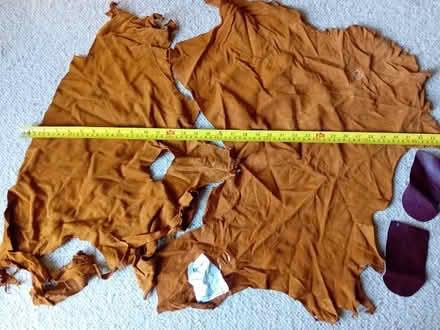 Photo of free caramel suede remnants (New Hinksey OX1) #1