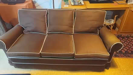 Photo of free Sofa. Small three-seater (West Wimbledon) #1