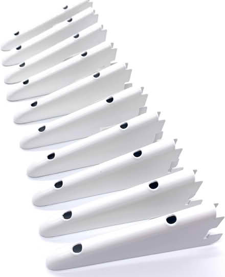 Photo of 120mm White Twin Slot Brackets (Staines TW18) #1