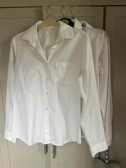 Photo of free X3 long sleeved white shirts 14-15 years (Mile Cross NR3) #1