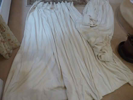 Photo of free Pair of full length cream curtains (slightly sun damaged) (Beaconsfield HP9) #1