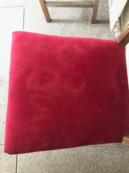 Photo of free Dark (oak?) upholstered dining chairs (Arnside LA5) #4