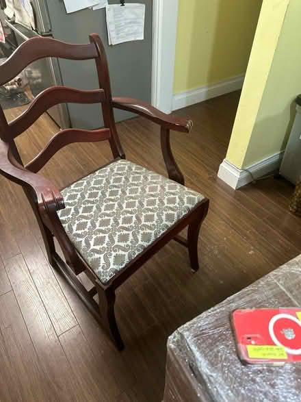 Photo of free Drop-leaf mahogany table & 4 chairs (Old North) #4