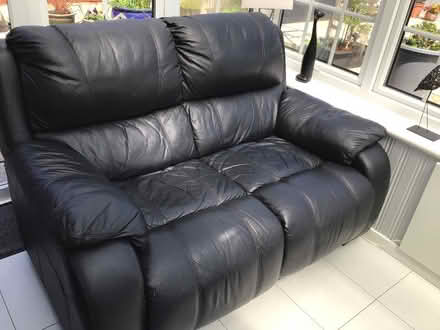 Photo of free 2x2 seater sofa, swivel chair & foot stool (Langford SG18) #1