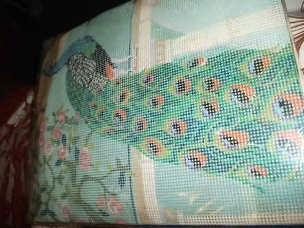 Photo of free peacock tapestry needlecraft kit (New Brighton CH45) #1