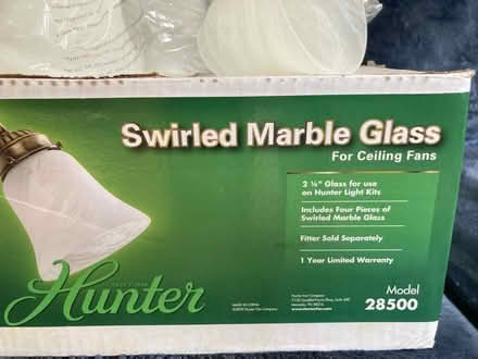 Photo of free 4 ceiling fan shades swirled glass (Fair Haven) #3