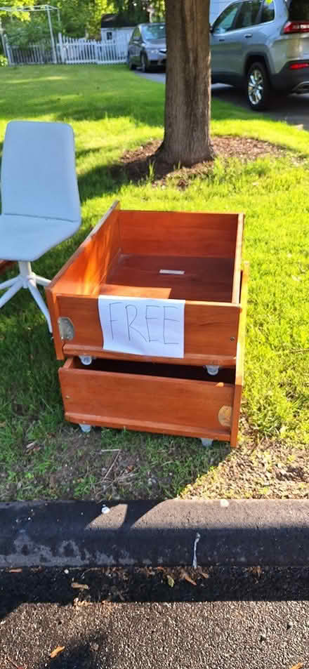 Photo of free Underbed wood draws on wheels (Northboro) #1