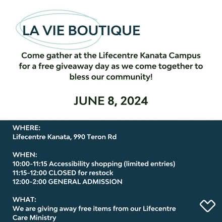 Photo of free La Vie Boutique (990 Teron, Kanata, Ontario) #1