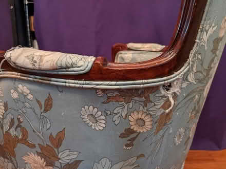 Photo of free French blue chair (leslieville) #3