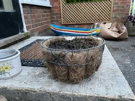 Photo of free Hanging & floor metal baskets (Amersham HP7) #2